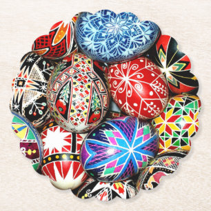 Dessous-de-verre En Papier OEufs de Pâques ukrainiens colorés