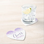 Dessous-de-verre En Papier OEuvres d'art moderne violet aquarelles (En situation)