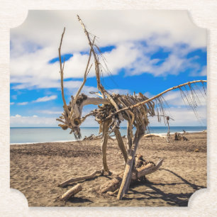 Dessous-de-verre En Papier Oeuvres d'art sur Hokitika Beach, Nouvelle-Zélande