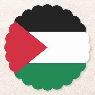 Dessous-de-verre En Papier officiellement le drapeau de l'État de Palestine