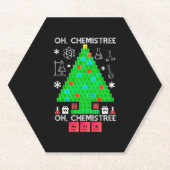 Dessous-de-verre En Papier Oh Chemistree Chemist Tree Funny Science Noël (Devant)