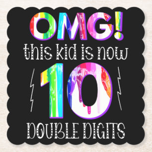 Dessous-de-verre En Papier Oh mon Dieu ! Cet Enfant Est Maintenant 10 Double