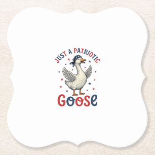 Dessous-de-verre En Papier Oie patriotique vintage quatrième juillet chemise