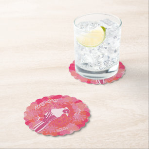 Dessous-de-verre En Papier Oiseau fleur de vie