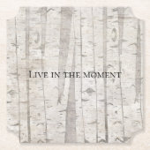 Dessous-de-verre En Papier Oiseaux blancs rustiques (Devant)