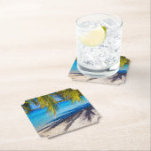 Dessous-de-verre En Papier Ombres sur la plage (En situation)