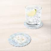 Dessous-de-verre En Papier One Silly Goose Blue Goingham Whimsical Birthday (En situation)