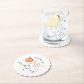 Dessous-de-verre En Papier One Sweet Peach 1er anniversaire (En situation)