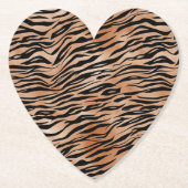 Dessous-de-verre En Papier Orange Black Tiger (Devant)