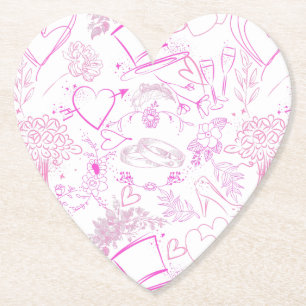 Dessous-de-verre En Papier ornements mariages motif 02