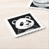 Dessous-de-verre En Papier Ours géant Panda (Incliné)