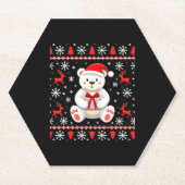 Dessous-de-verre En Papier Ours Noël (Devant)