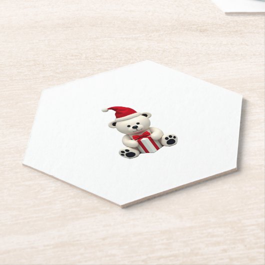 Dessous-de-verre En Papier Ours Noël (2) (Incliné)