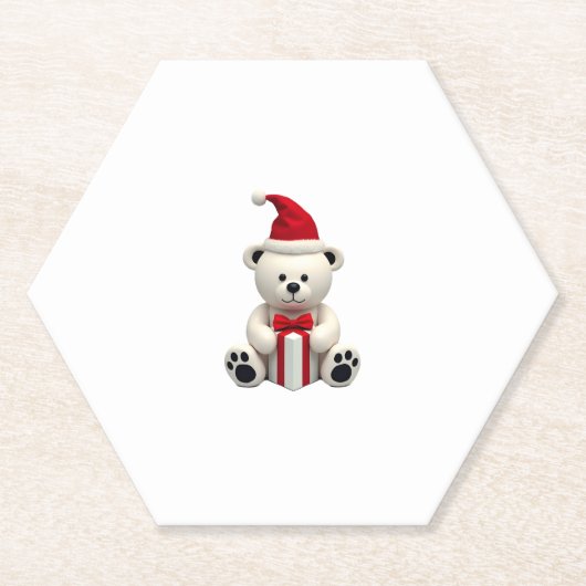 Dessous-de-verre En Papier Ours Noël (2) (Devant)