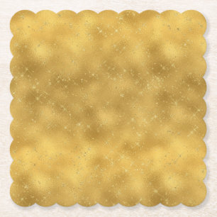 Dessous-de-verre En Papier Paillettes Glamour Or