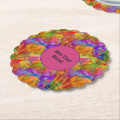 Dessous-de-verre En Papier Paint Splatter Fun - Peintures de doigt pour céléb (Incliné)