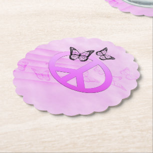 Dessous-de-verre En Papier Paix rose
