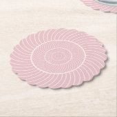 Dessous-de-verre En Papier Pale crème spirale escargots fibonacci séquence (Incliné)