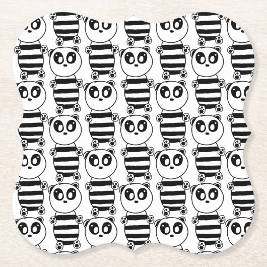 Dessous-de-verre En Papier Panda Kids (Devant)