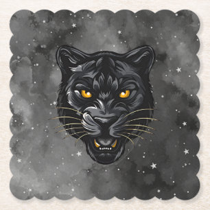 Dessous-de-verre En Papier Panthère noire
