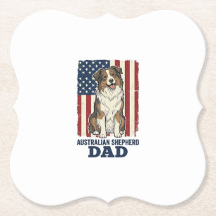 Dessous-de-verre En Papier Papa Berger Australien Patriotique Vecteur Vintage