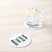 DESSOUS-DE-VERRE EN PAPIER PAPA, JE T'AIME BOSS 1 (En situation)