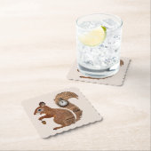 Dessous-de-verre En Papier Paper Squirrel Coaster (En situation)