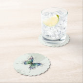 Dessous-de-verre En Papier Papillon (En situation)