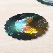 Dessous-de-verre En Papier Papillon lumineux et papillons de nuit (Incliné)
