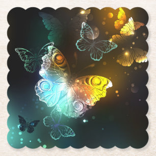 Dessous-de-verre En Papier Papillon lumineux et papillons de nuit