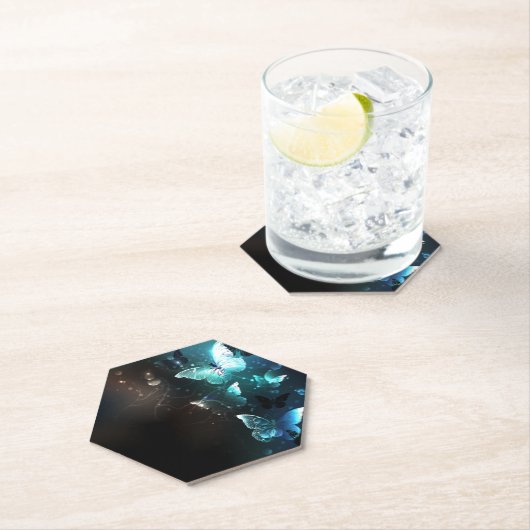 Dessous-de-verre En Papier Papillons de nuit (En situation)