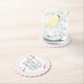 Dessous-de-verre En Papier Papillons Jardin Anniversaire rose (En situation)