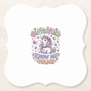 Dessous-de-verre En Papier Papillons Licorne Connaissent Mon Nom Charmant Art
