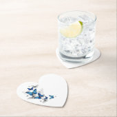 Dessous-de-verre En Papier Papillons volants bleus Morpho (En situation)