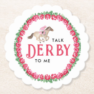 Dessous-de-verre En Papier Parle-moi de Derby   Fête des mariées Derby de cou