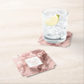 Dessous-de-verre En Papier Parties scintillant en marbre Mariage M. & Mme Ros (En situation)