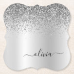 Dessous-de-verre En Papier Parties scintillant Monogramme Argent Sparkle Girl<br><div class="desc">Parties scintillant d'étincelle métallique Faux d'argent Brossé Métal Monogramme Nom Dessous de verre de papier. Cela fait le cadeau parfait de remise de diplômes,  anniversaire,  mariage,  douche nuptiale,  anniversaire,  baby shower ou bachelorette pour quelqu'un qui aime le luxe glam et les styles chic.</div>