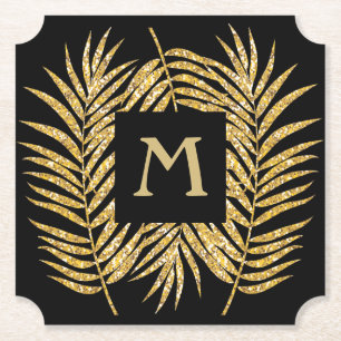 Dessous-de-verre En Papier Parties scintillant Palm Tree forme TICKET