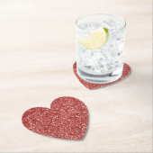 Dessous-de-verre En Papier Parties scintillant Red Glitz (En situation)