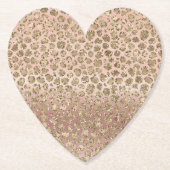 Dessous-de-verre En Papier Parties scintillant rose or glam Leopard (Devant)