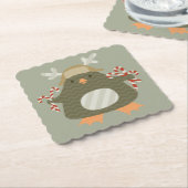 DESSOUS-DE-VERRE EN PAPIER PARTY PENGUIN (Incliné)