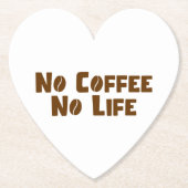 Dessous-de-verre En Papier Pas de café Pas de vie (Devant)
