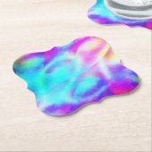 Dessous-de-verre En Papier Pastel Neon Arc-en-ciel Art dégradé (Incliné)