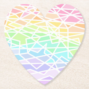 Dessous-de-verre En Papier Pastel Rainbow Colours Dessous de verre en papier
