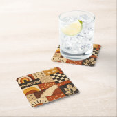 Dessous-de-verre En Papier Patchwork Moderne Cosy (En situation)