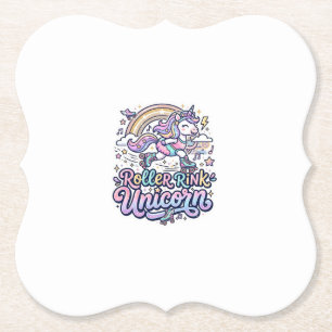 Dessous-de-verre En Papier Patinoire Licorne Autocollant Vectoriel Premium Li
