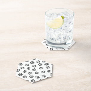 Dessous-de-verre En Papier Patrouilles de Doodle, Paws de Chien, Paws Noirs