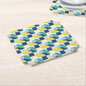Dessous-de-verre En Papier Patters bleus (Incliné)