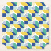 Dessous-de-verre En Papier Patters bleus (Devant)