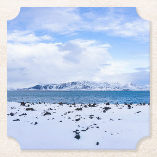 Dessous-de-verre En Papier Paysage hivernal d'Islande
